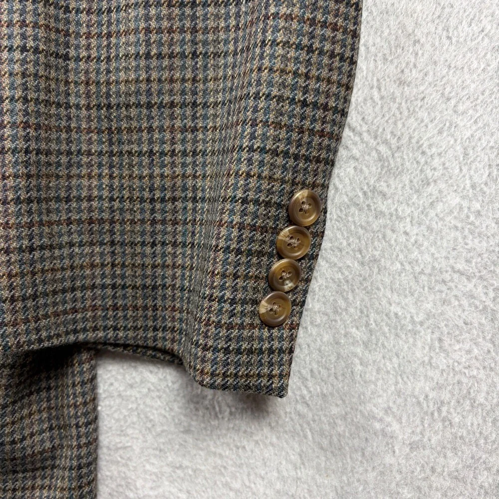 Lauren Ralph Lauren Blazer Mens 46R Brown Gun Club Check Wool Sport Coat Trad